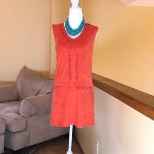 Ultra Suede Mini Shift Dress XS